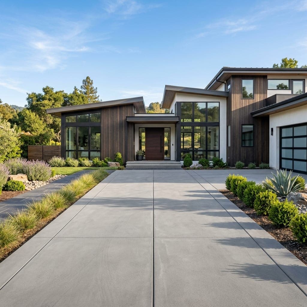 Freshly poured concrete driveway by Concrete Contractors Sacramento in Sacramento, CA