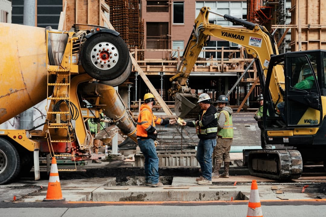 Concrete contractor crew on a Sacramento jobsite